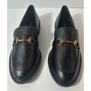 Lisa Vicky Black Leather Horsebit Loafers Women’s Size 7.5M New in Box